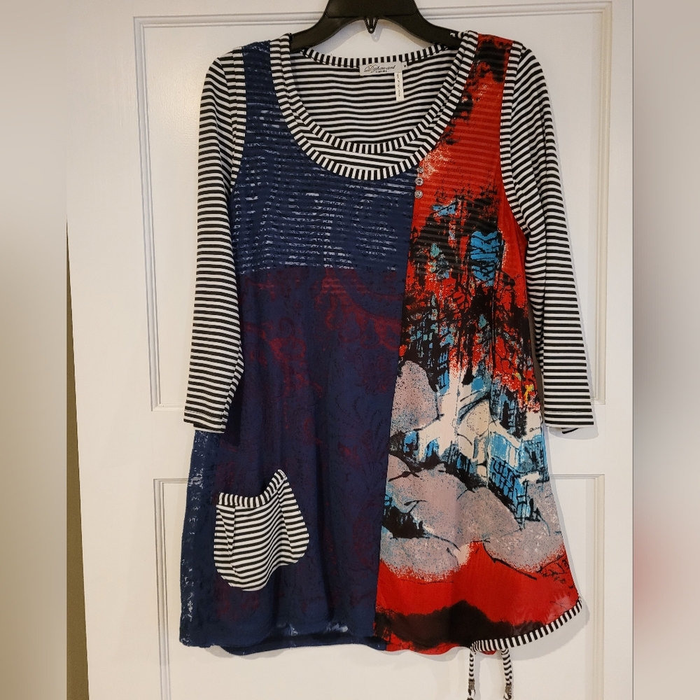 Striped Multicolor Tunic Top